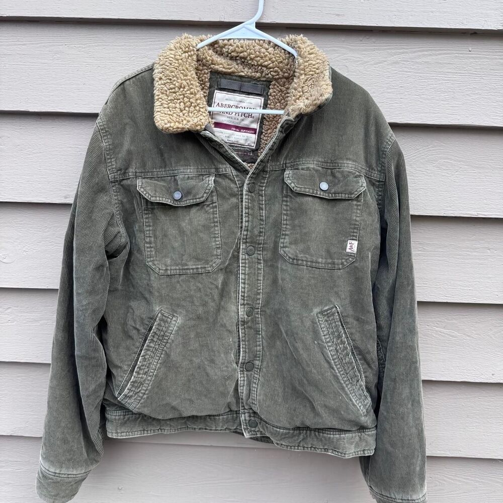 Abercrombie-fitch Women's Green and Khaki Jacket
